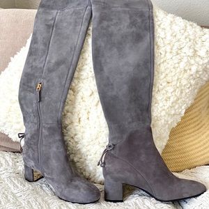 Tory Burch Laila over the knee gray boots 7